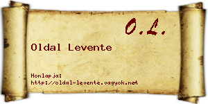 Oldal Levente névjegykártya