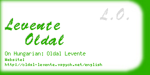 levente oldal business card